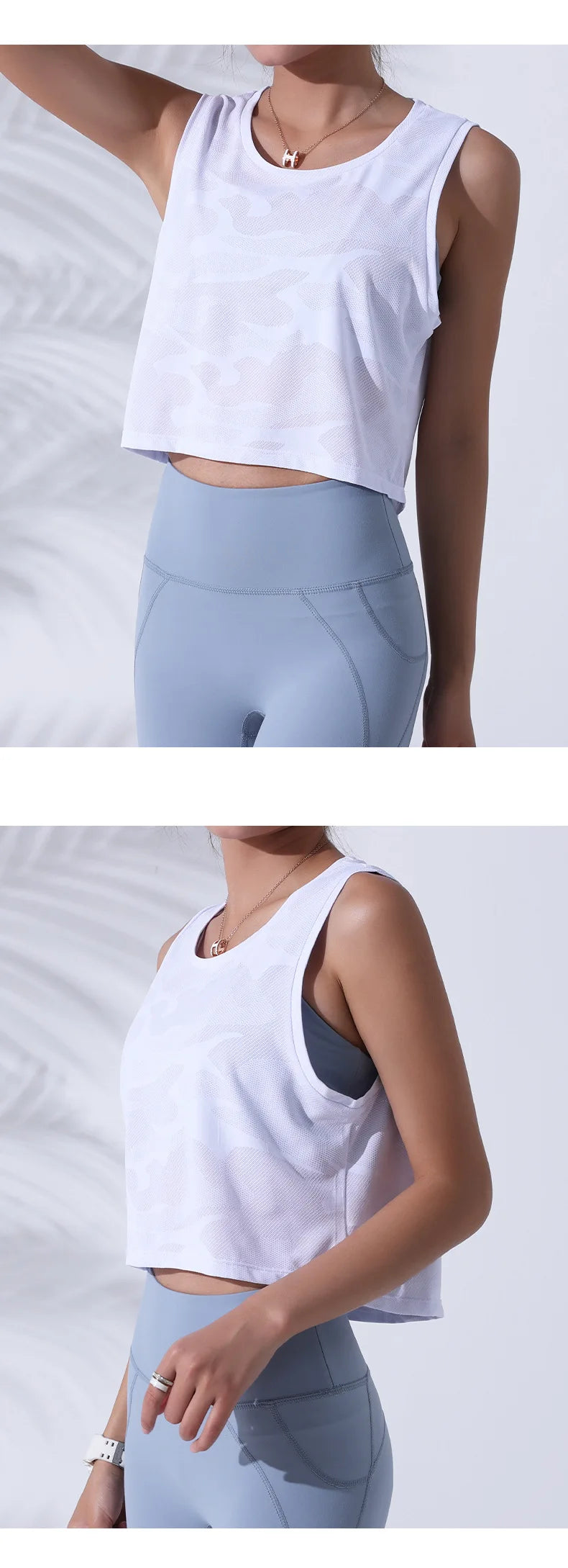 Women Camouflage Running Vest Fitness Crop Top Sleeveless Mesh Yoga Shirts Breathable Workout Gym Tank Tops Female Sportswear - yourelevatedwellness