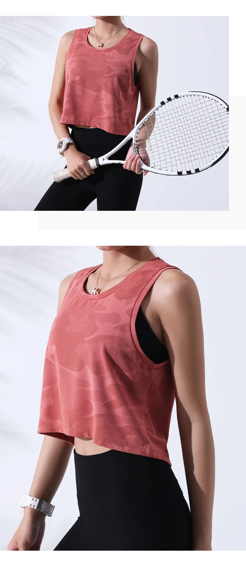 Women Camouflage Running Vest Fitness Crop Top Sleeveless Mesh Yoga Shirts Breathable Workout Gym Tank Tops Female Sportswear - yourelevatedwellness