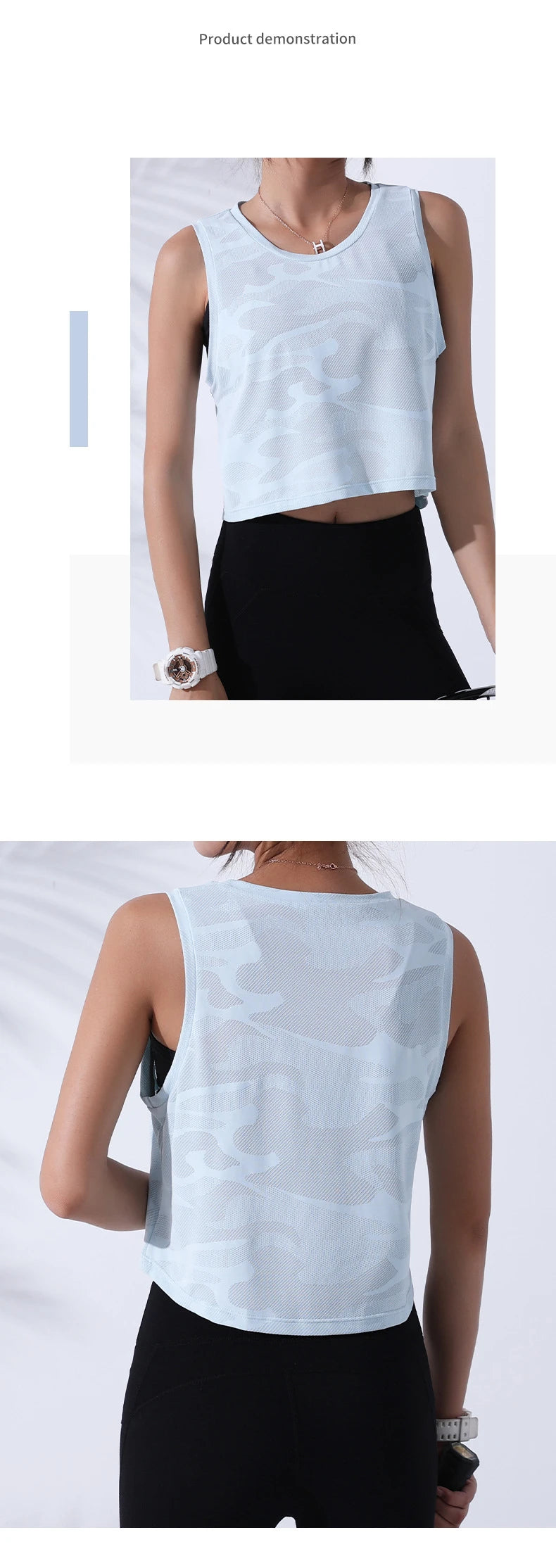 Women Camouflage Running Vest Fitness Crop Top Sleeveless Mesh Yoga Shirts Breathable Workout Gym Tank Tops Female Sportswear - yourelevatedwellness
