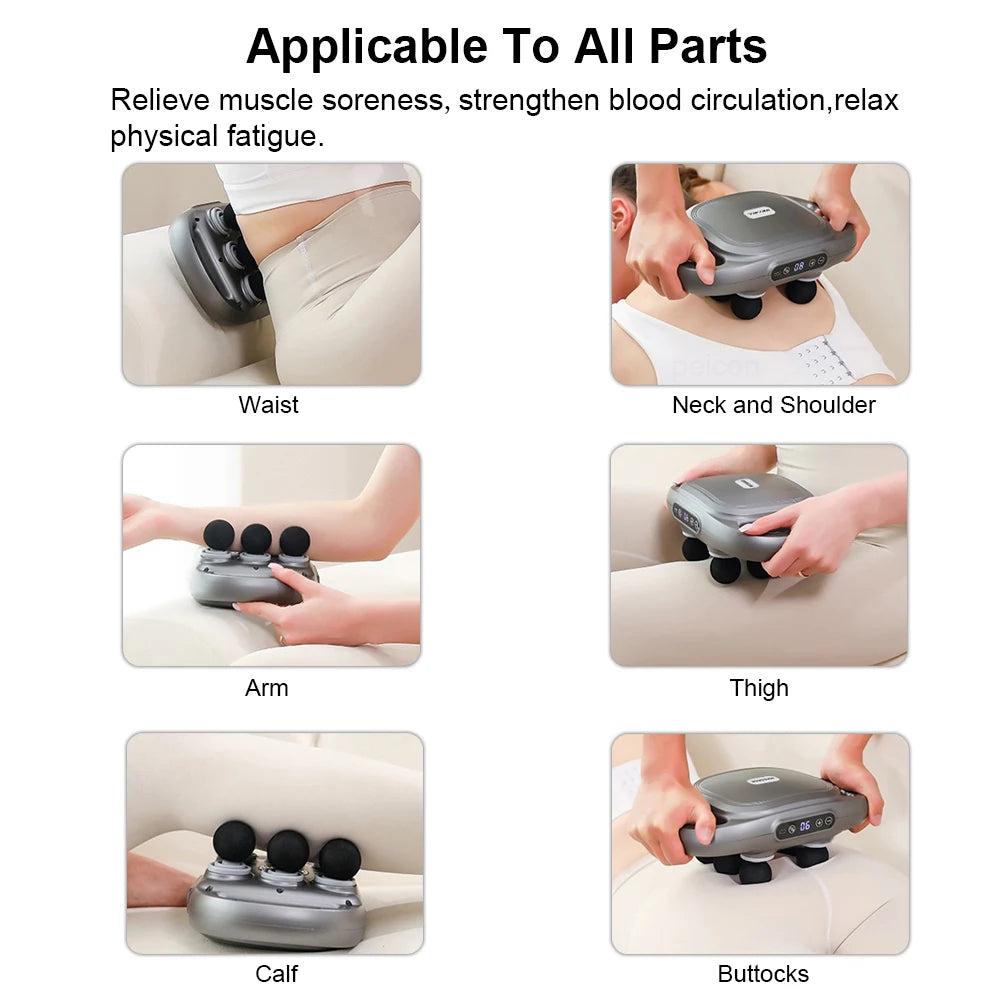 Professional Six-Head Fascia Massage Gun - yourelevatedwellness