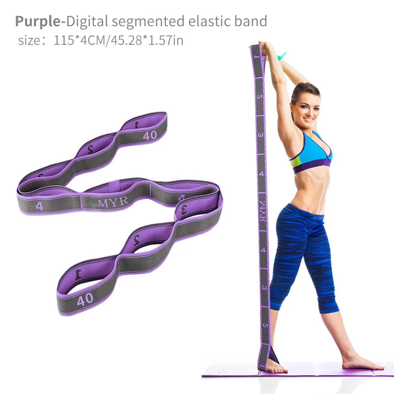 Elastic Yoga & Stretching Strap with Loops - yourelevatedwellness