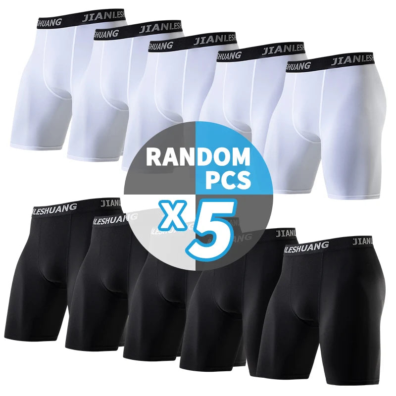 Men’s Plus-Size Sports Shorts – Elastic Waist Black & White (1/5 Pack) - yourelevatedwellness