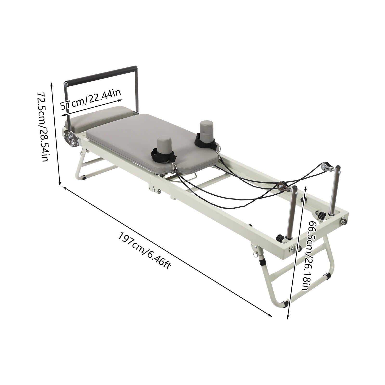 Foldable Steel Pilates Reformer Machine - yourelevatedwellness