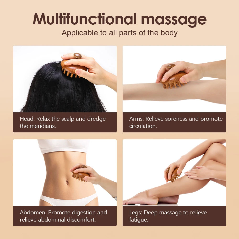 Multi-Functional Sandalwood Massage Comb - yourelevatedwellness