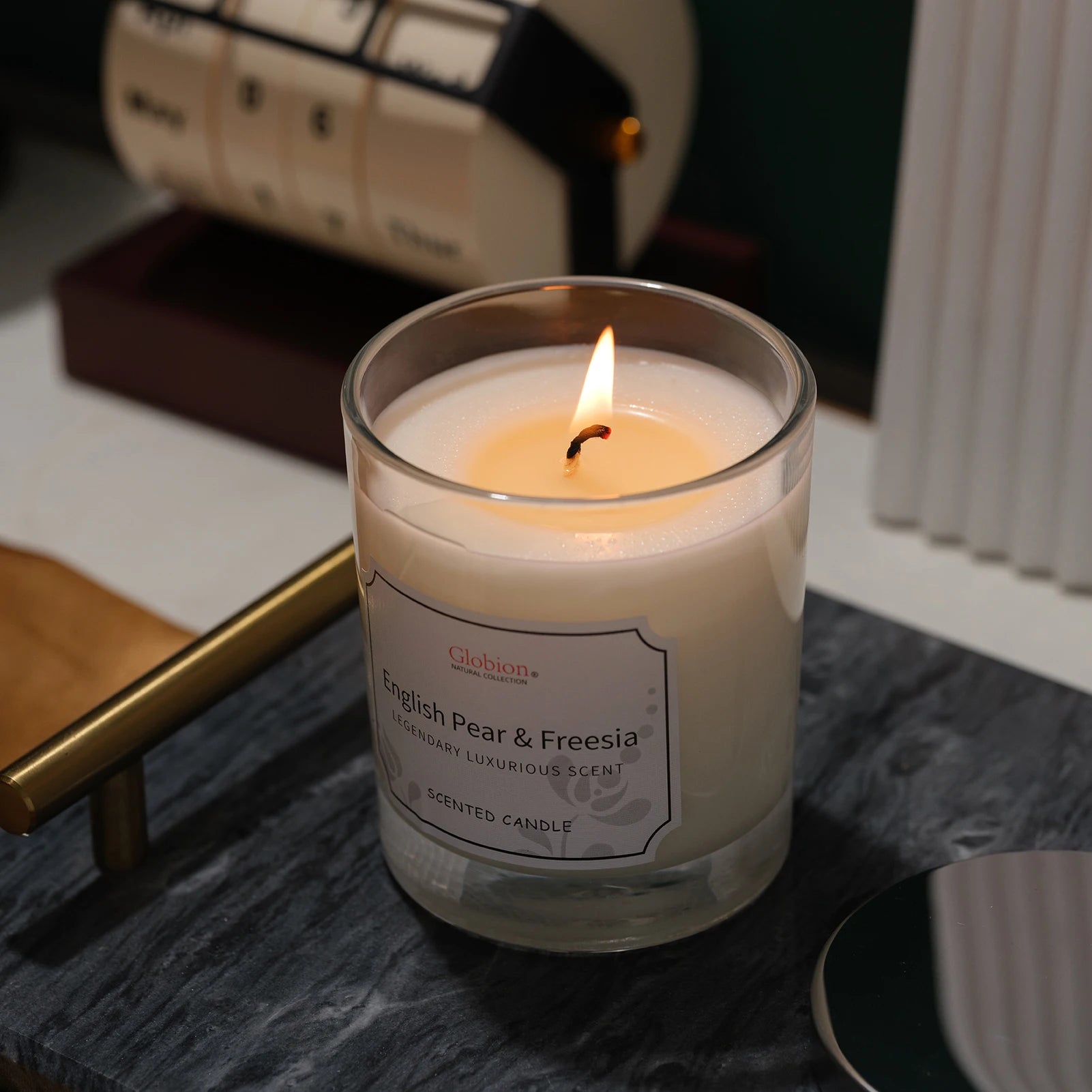English Pear & Freesia Scented Aromatherapy Candle 7oz - yourelevatedwellness