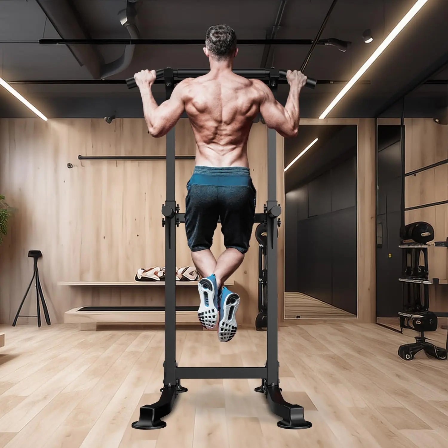 Adjustable Power Tower Dip & Pull-Up Station - yourelevatedwellness