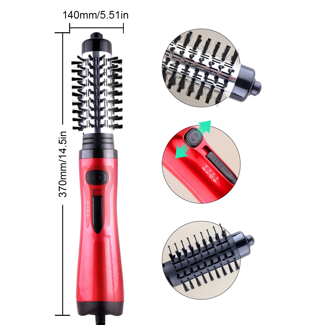 Hair dryer brush three in one hot air rotating brush, used for straightening and shaping curly hair, hair salon styling tool yourelevatedwellness