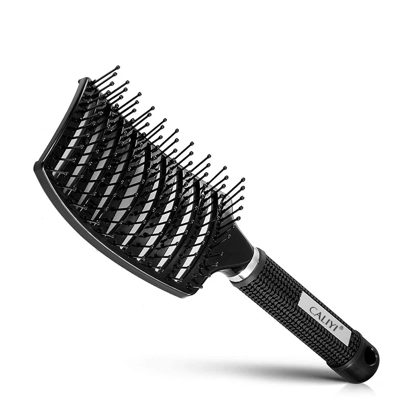 Hair Comb Brush Professional Curved Vented Brush for Faster Blow Drying Paddle Detangling Brush for Wet Dry Curly Straight Hair yourelevatedwellness