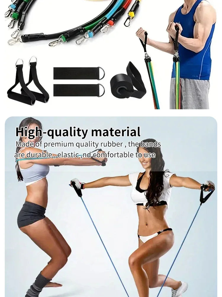 11-Piece Resistance Training Strap Set – Home Gym Fitness Bands - yourelevatedwellness