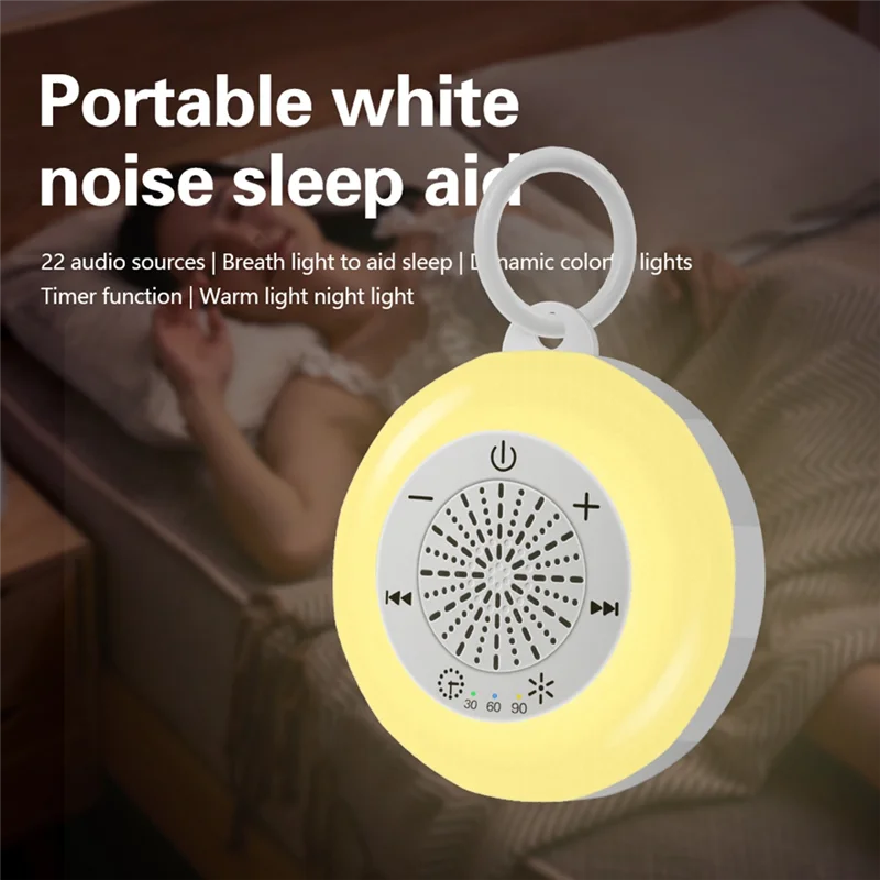 BTLIFE-White Noise Sound Machine Kids Sleep Sound Player With Colorful Light Timer Noise Player Timed Shutdown For Baby Adult yourelevatedwellness