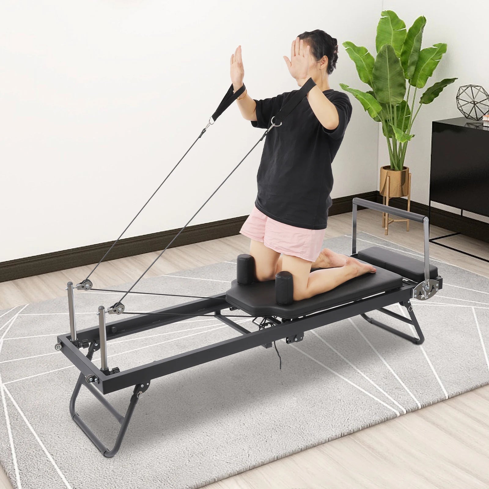 Foldable Steel Pilates Reformer Machine - yourelevatedwellness
