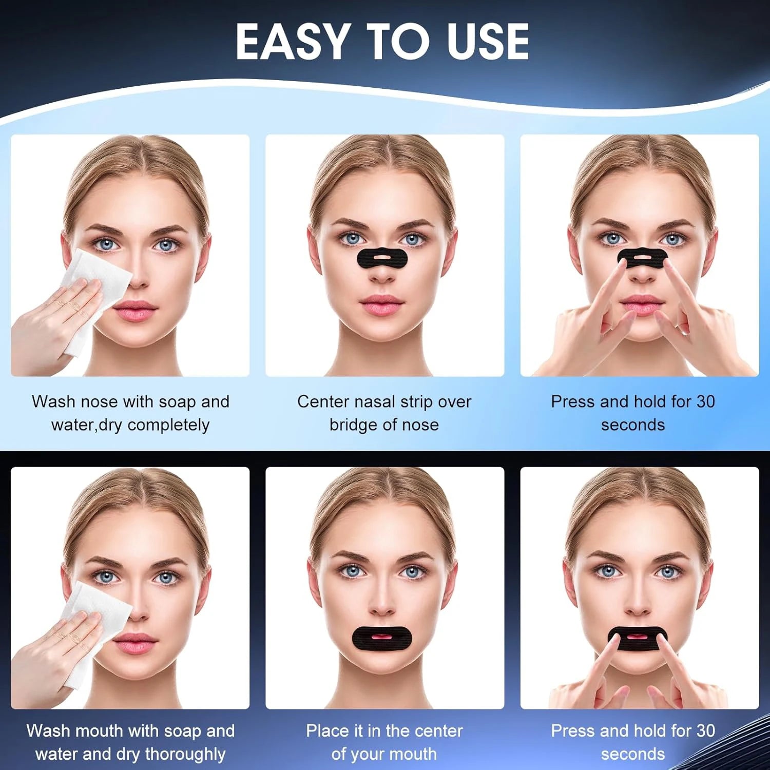 Anti-Snoring Mouth & Nasal Sleep Strips - yourelevatedwellness