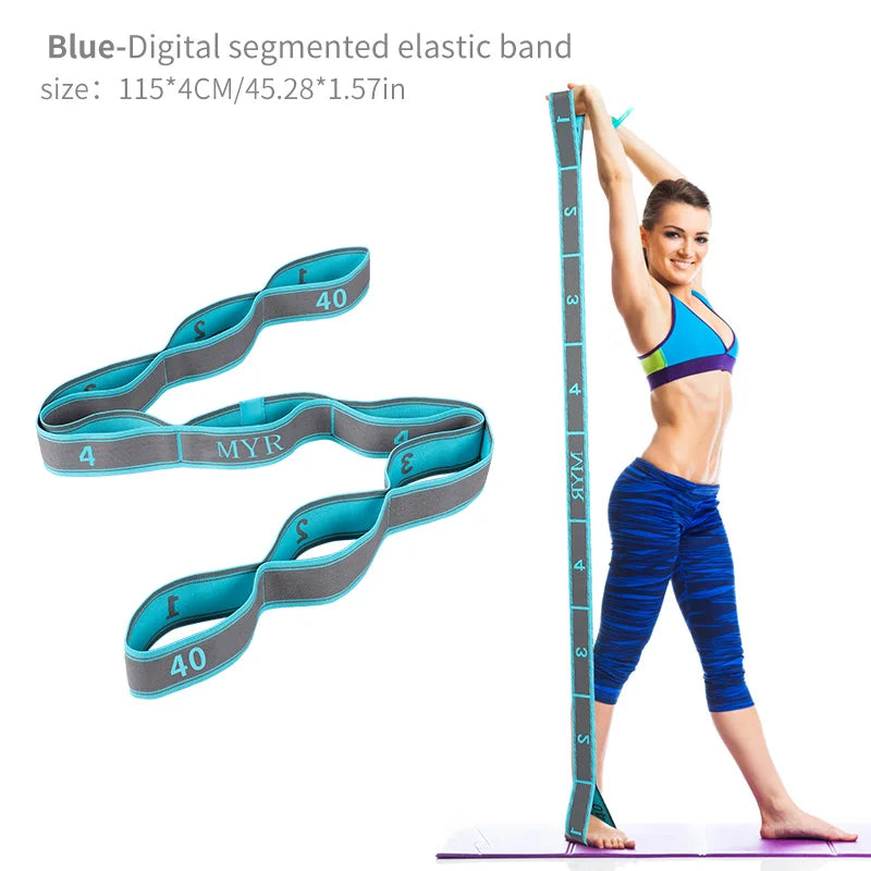 Elastic Yoga & Stretching Strap with Loops - yourelevatedwellness