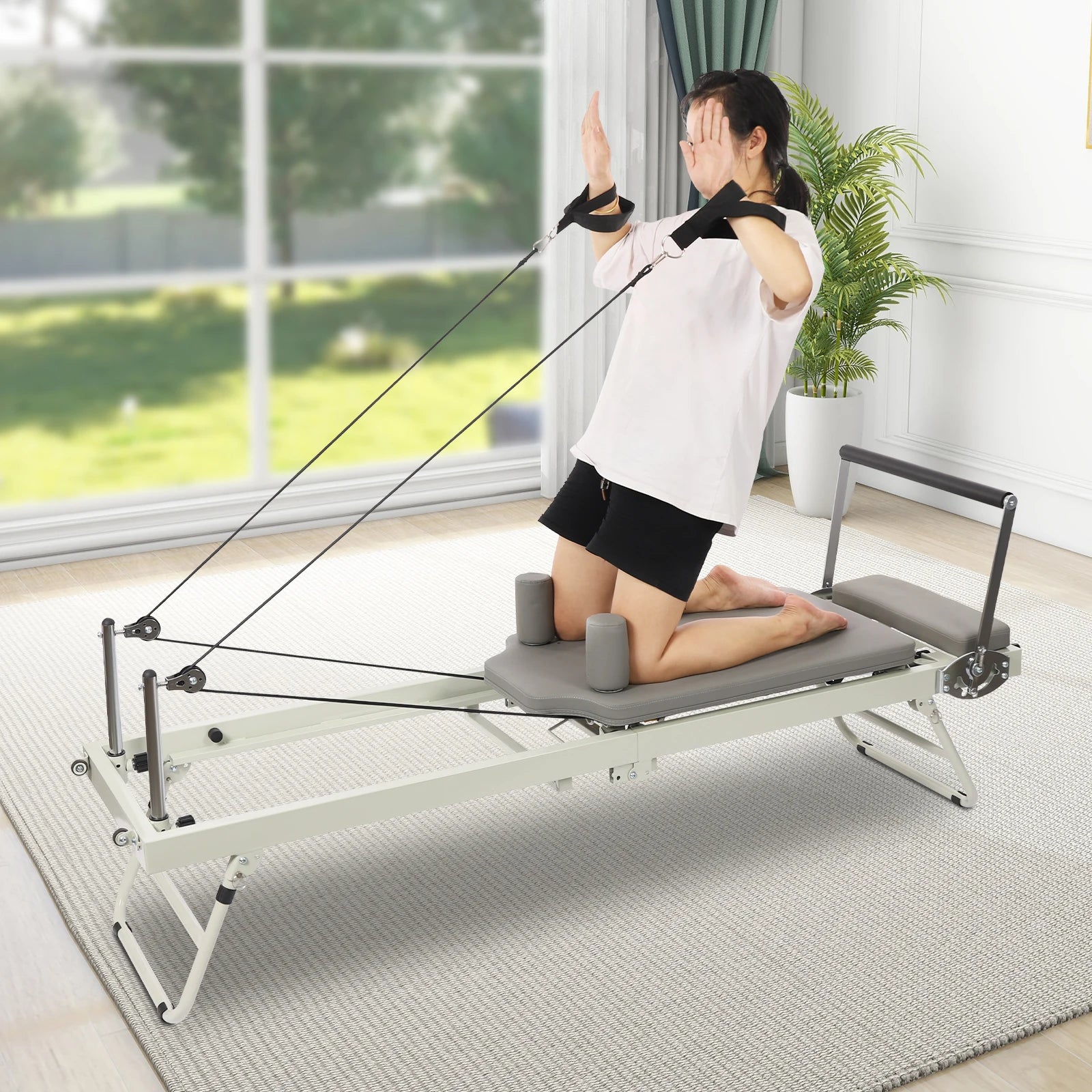 Foldable Steel Pilates Reformer Machine - yourelevatedwellness