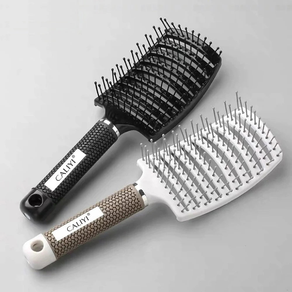 Hair Comb Brush Professional Curved Vented Brush for Faster Blow Drying Paddle Detangling Brush for Wet Dry Curly Straight Hair yourelevatedwellness