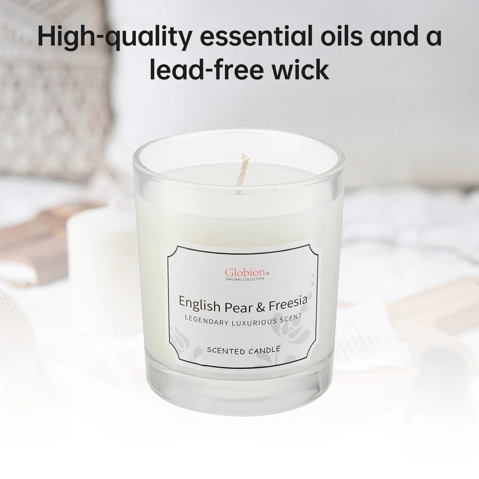 English Pear & Freesia Scented Aromatherapy Candle 7oz - yourelevatedwellness