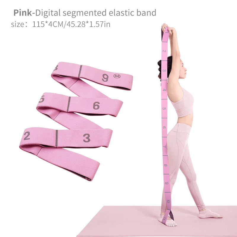 Elastic Yoga & Stretching Strap with Loops - yourelevatedwellness