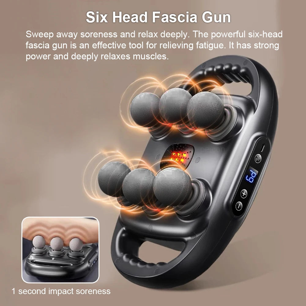 Professional Six-Head Fascia Massage Gun - yourelevatedwellness