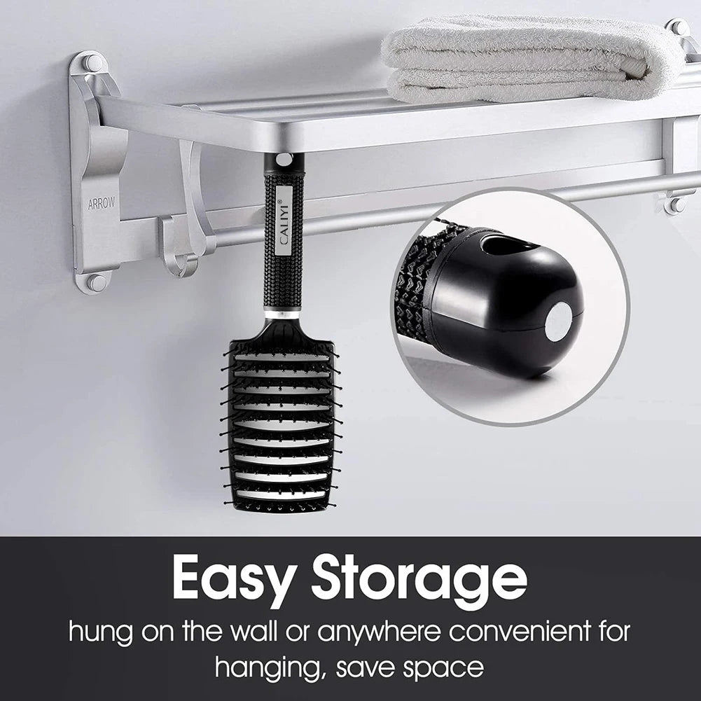 Hair Comb Brush Professional Curved Vented Brush for Faster Blow Drying Paddle Detangling Brush for Wet Dry Curly Straight Hair yourelevatedwellness