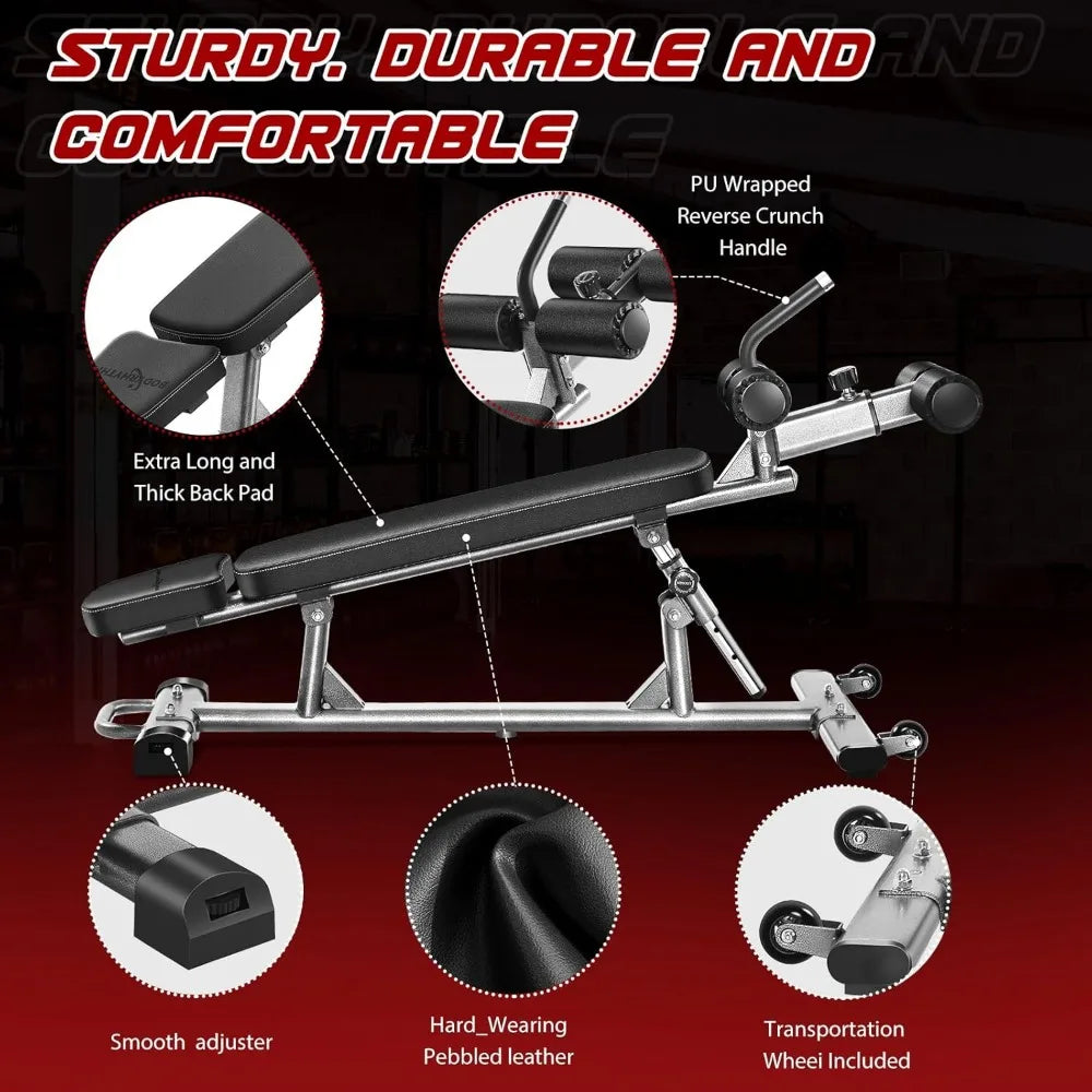 Adjustable Professional Sit-Up & Weight Bench - yourelevatedwellness