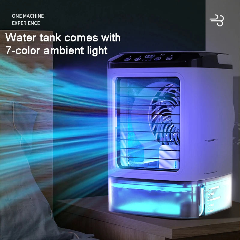 Desktop Air Conditioner Fan – Portable Ultrasonic Air Cooler with Night Light - yourelevatedwellness
