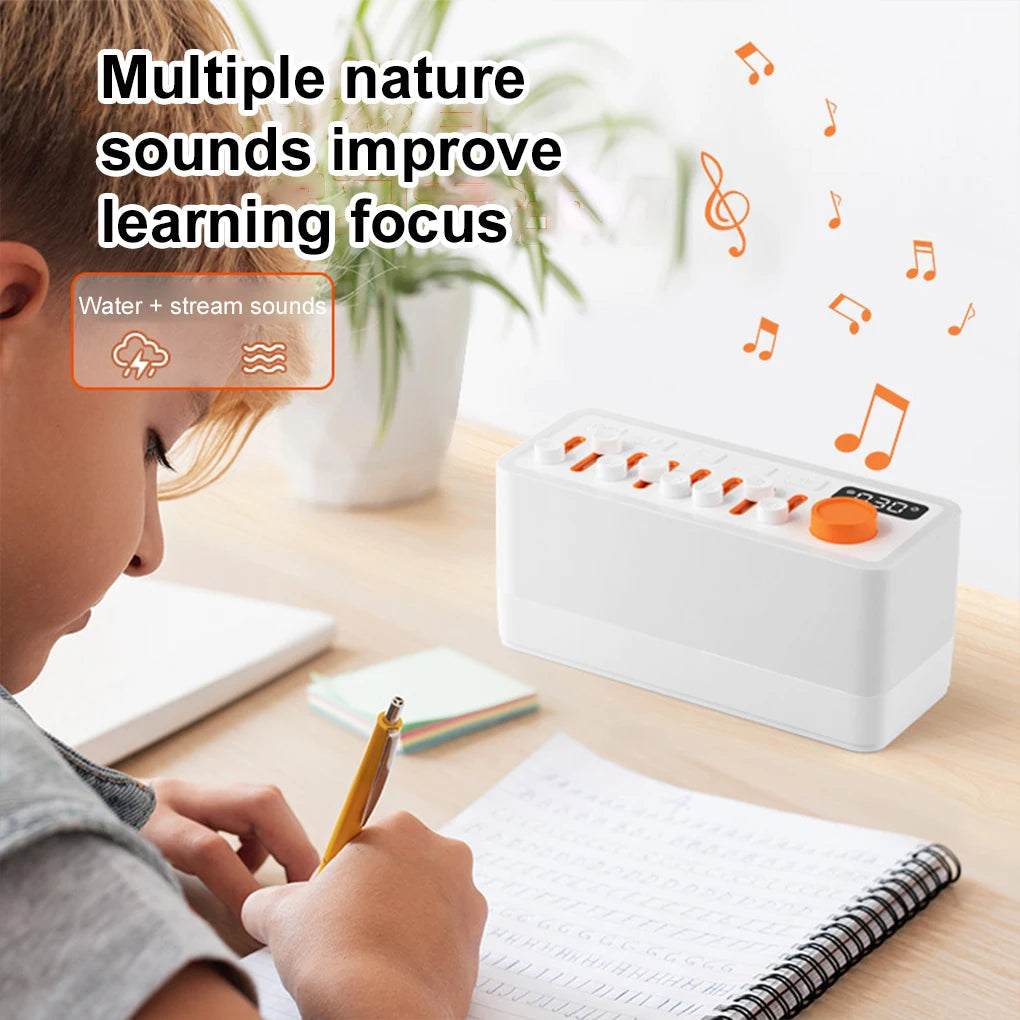 White Noise Sleep Sound Machine With 8 Nature Sounds, Portable Bluetooth Speaker 7 Colors Night Lights yourelevatedwellness