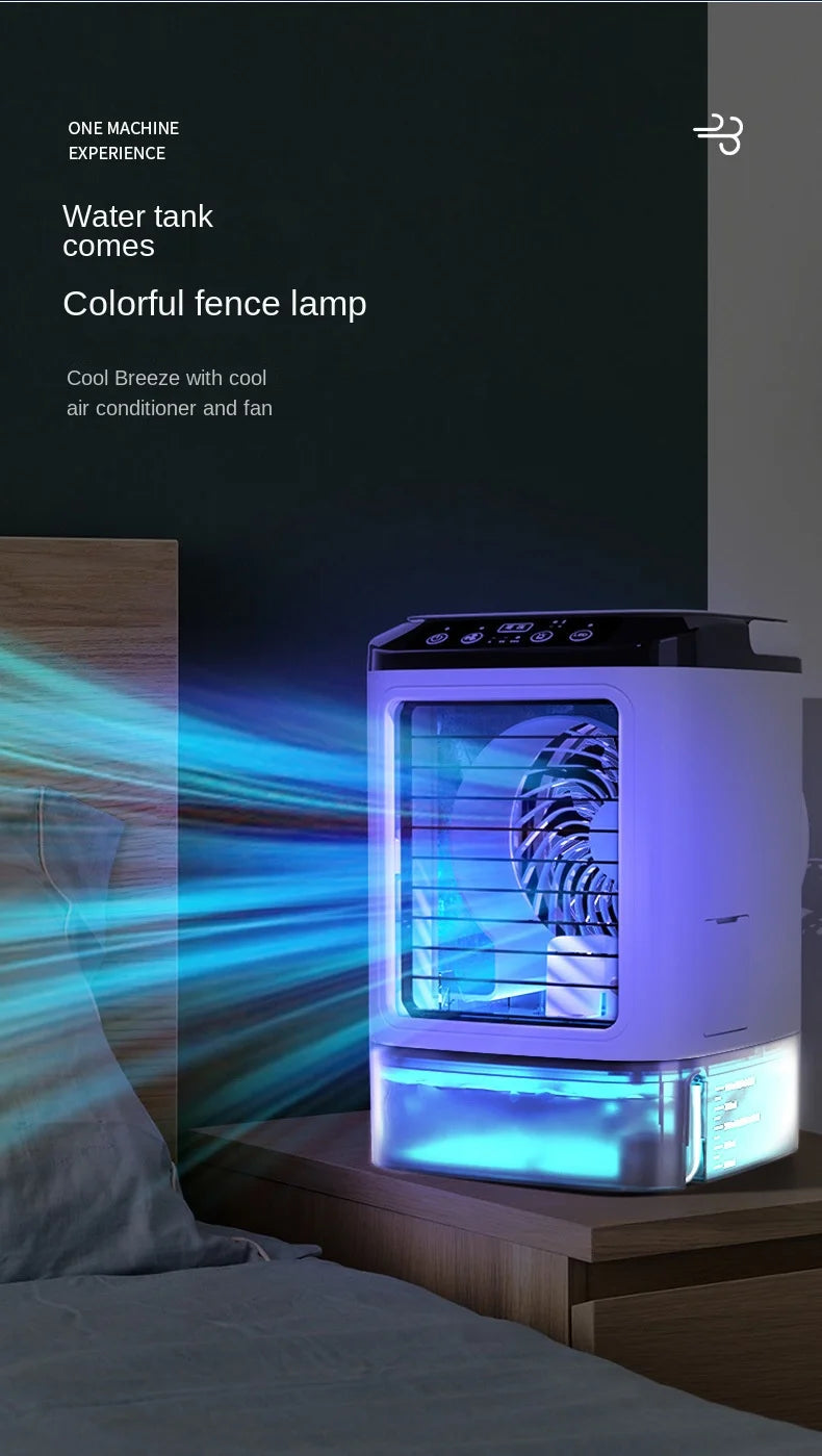 Desktop Air Conditioner Fan – Portable Ultrasonic Air Cooler with Night Light - yourelevatedwellness