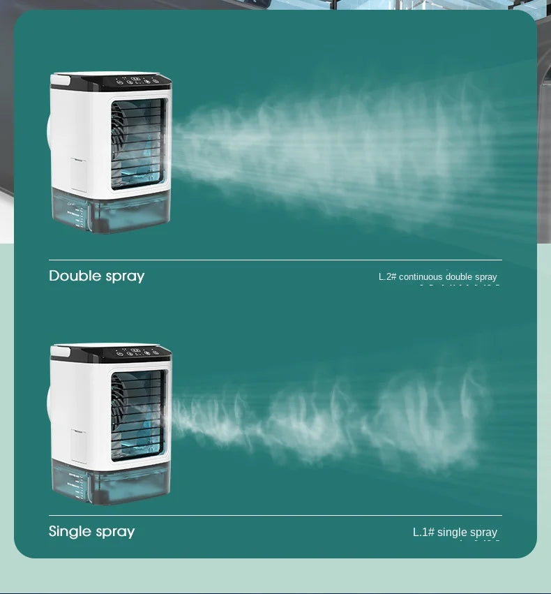 Desktop Air Conditioner Fan – Portable Ultrasonic Air Cooler with Night Light - yourelevatedwellness