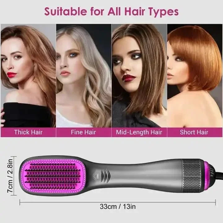 Hair Dryer Brush 3 In 1 Hot-Air Brushes 1200 W Powerful Ceramic Tourmaline Ionic Hair Straightener for All Hair Types electric yourelevatedwellness
