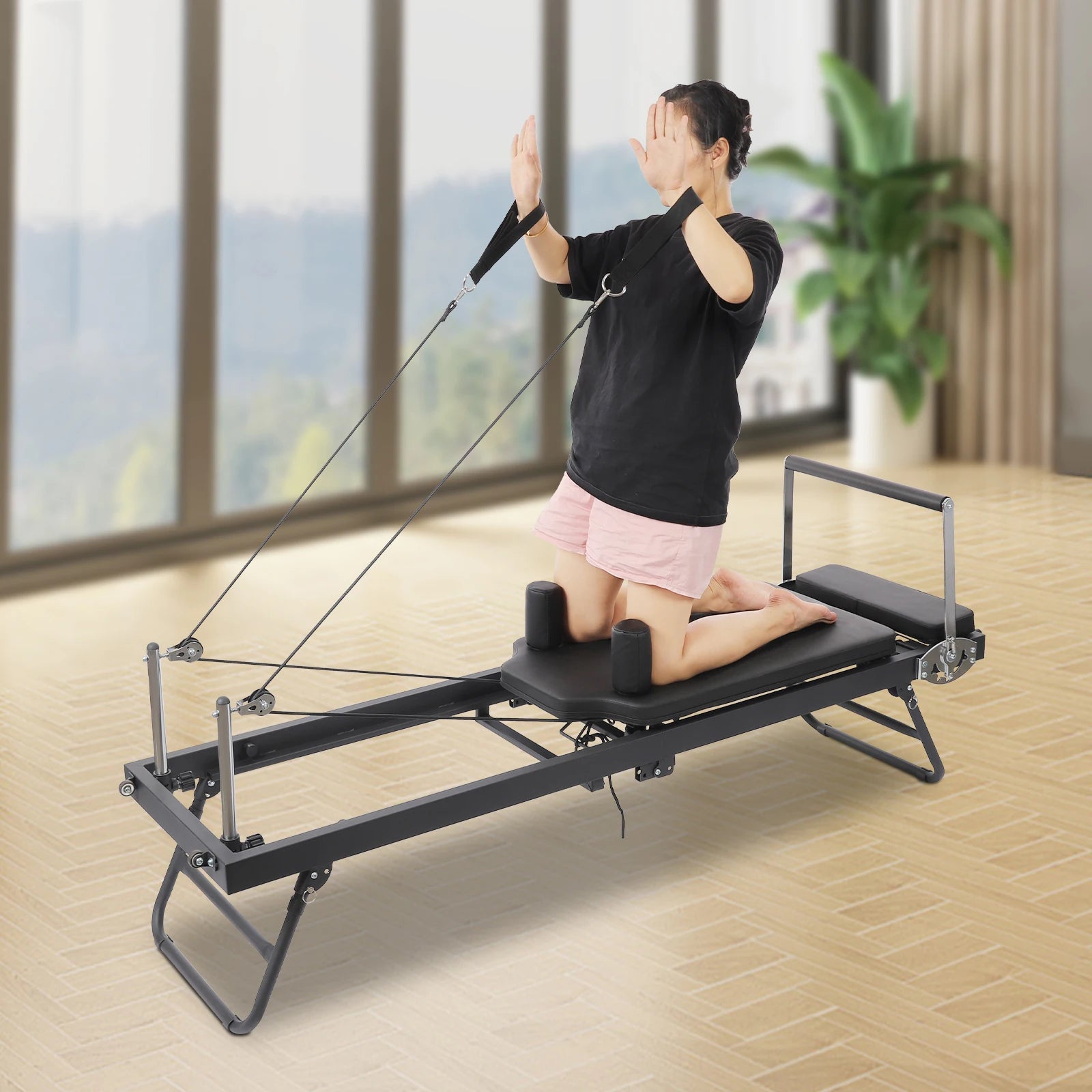 Foldable Steel Pilates Reformer Machine - yourelevatedwellness