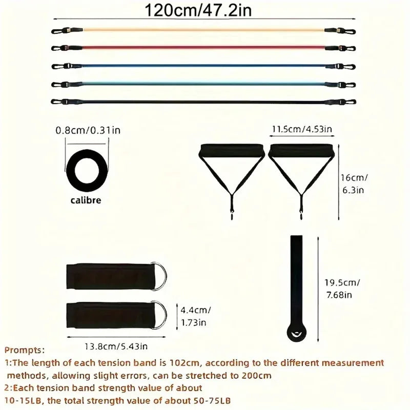 11-Piece Resistance Training Strap Set – Home Gym Fitness Bands - yourelevatedwellness