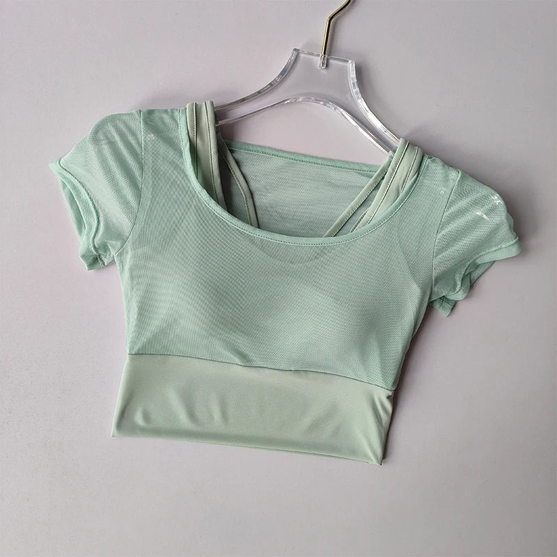 Women’s Yoga Fitness Suit – Quick-Dry Padded Sports Top - yourelevatedwellness