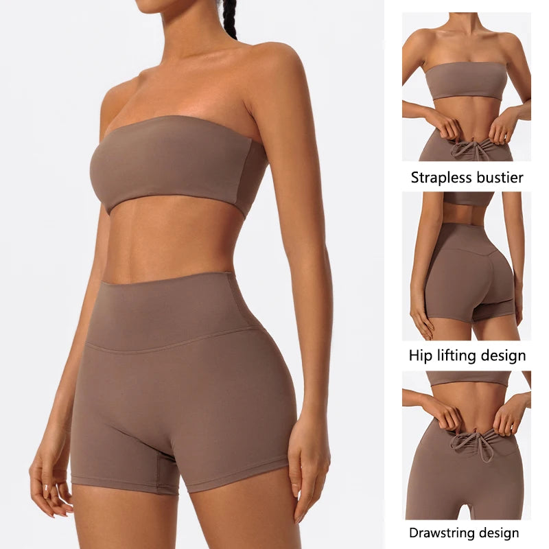 Women’s 2-Piece Strapless Fitness Set - yourelevatedwellness