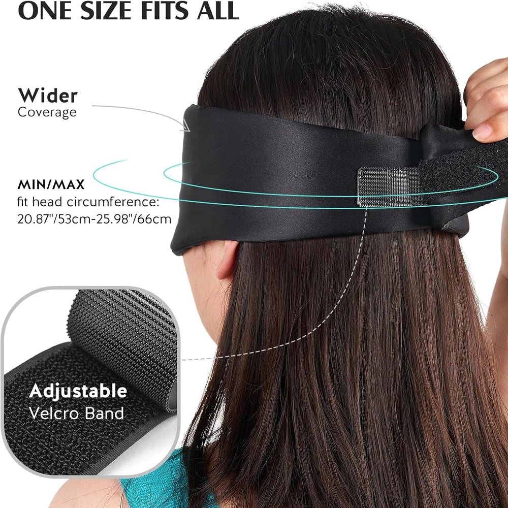 100% Mulberry Silk Sleep Mask Eyepatch - yourelevatedwellness