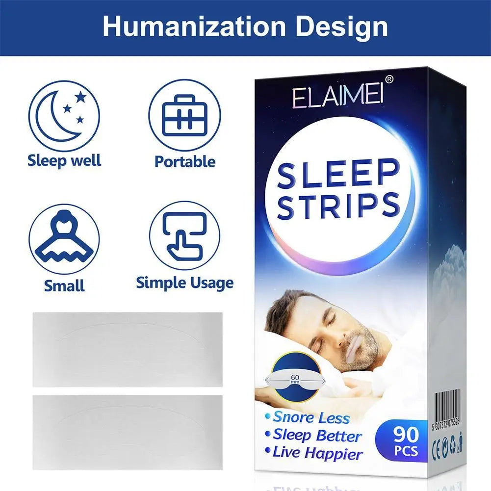 90pcs Anti-Snoring Mouth Tape Sleep Strips - yourelevatedwellness