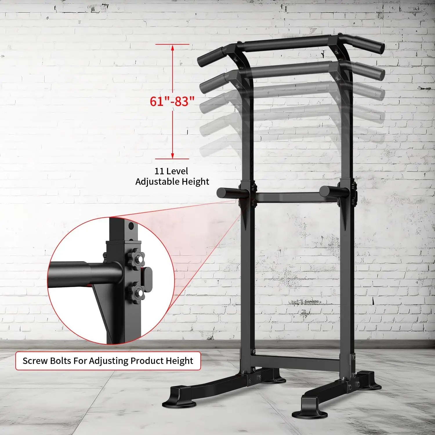 Adjustable Power Tower Dip & Pull-Up Station - yourelevatedwellness