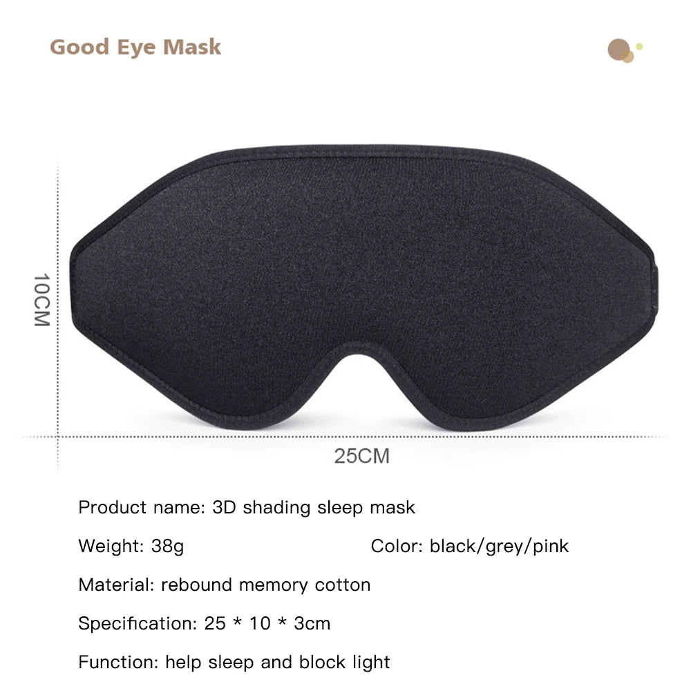 3D Memory Foam Sleep Mask Eye Cover - yourelevatedwellness