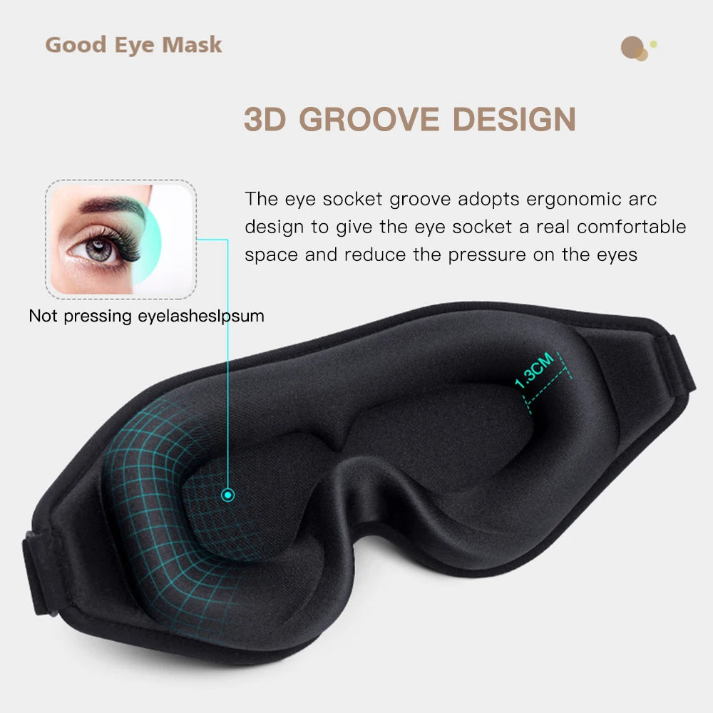 3D Memory Foam Sleep Mask Eye Cover - yourelevatedwellness