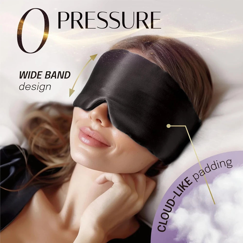 100% Mulberry Silk Sleep Mask Eyepatch - yourelevatedwellness