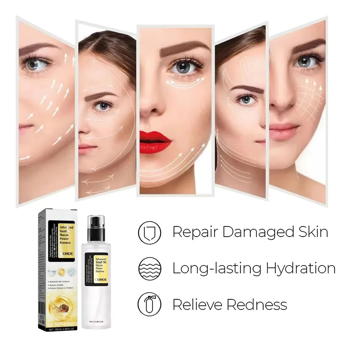 Advanced Snail 92/96 Mucin Power Essence/Cleanser/Cream Moisturizing Smoothing Nourishing High-end Hydrate Facial Skin Care yourelevatedwellness