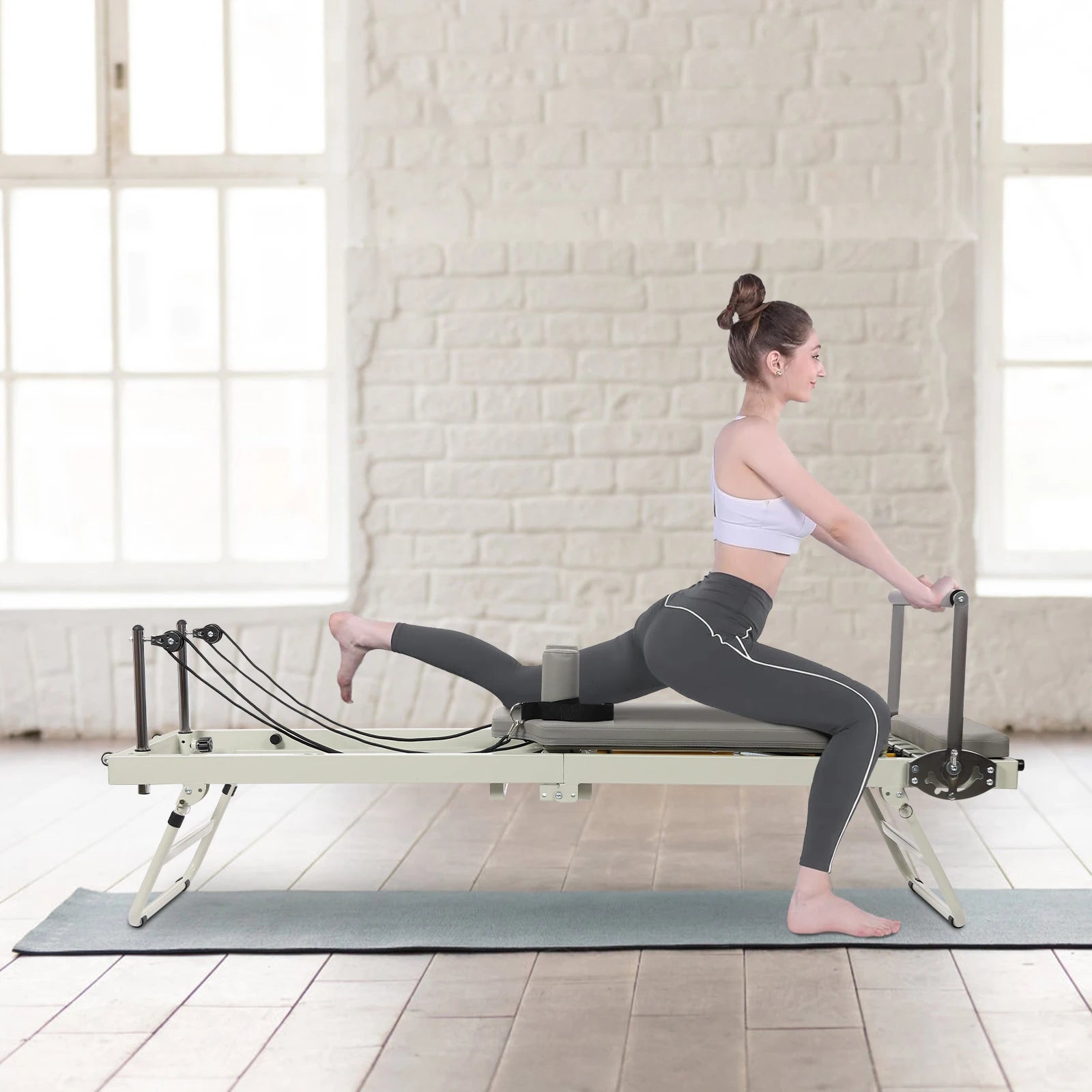 Foldable Steel Pilates Reformer Machine - yourelevatedwellness