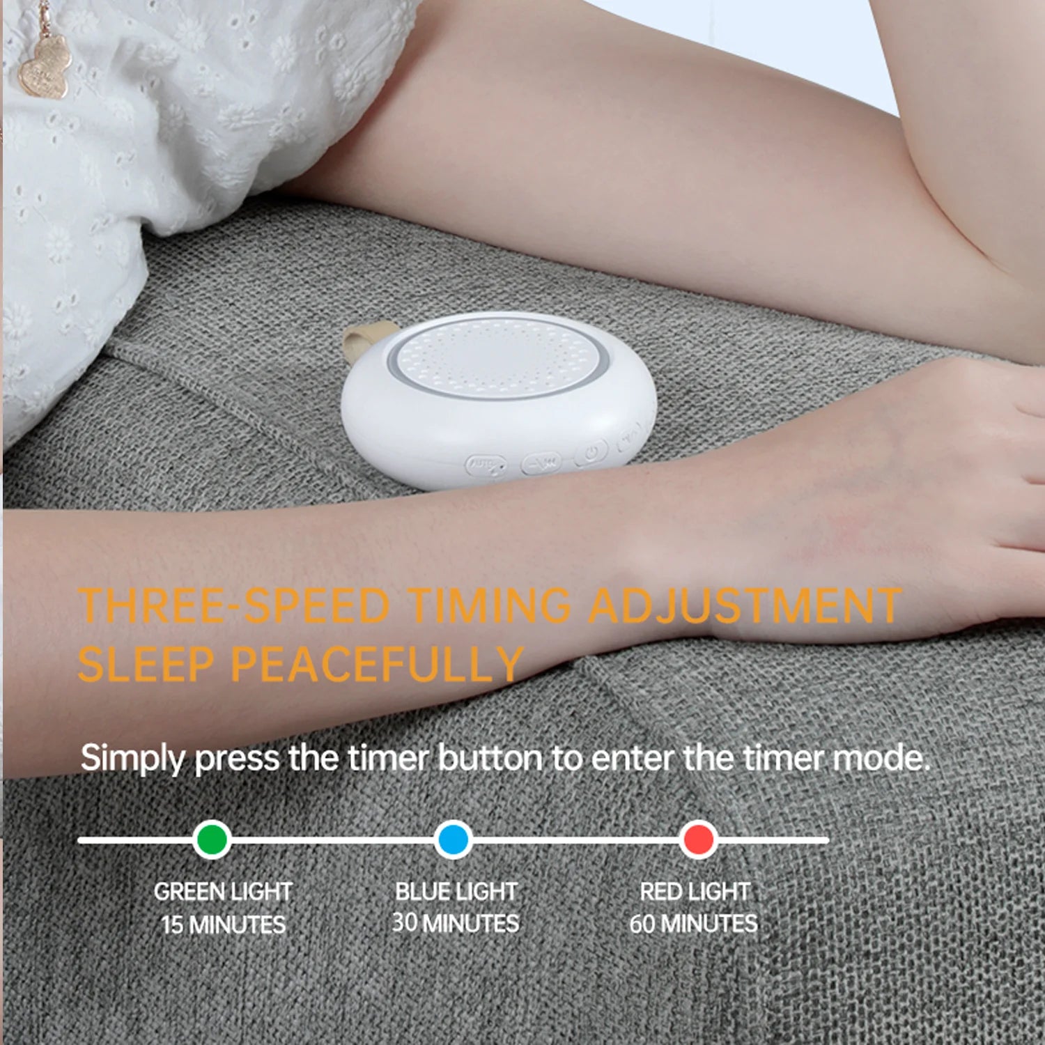 White Noise Machine 24 Soothing Sounds Sleep Sounds Machine with Night Light Time-C Charging Sleep Aid Device for Baby Adult yourelevatedwellness