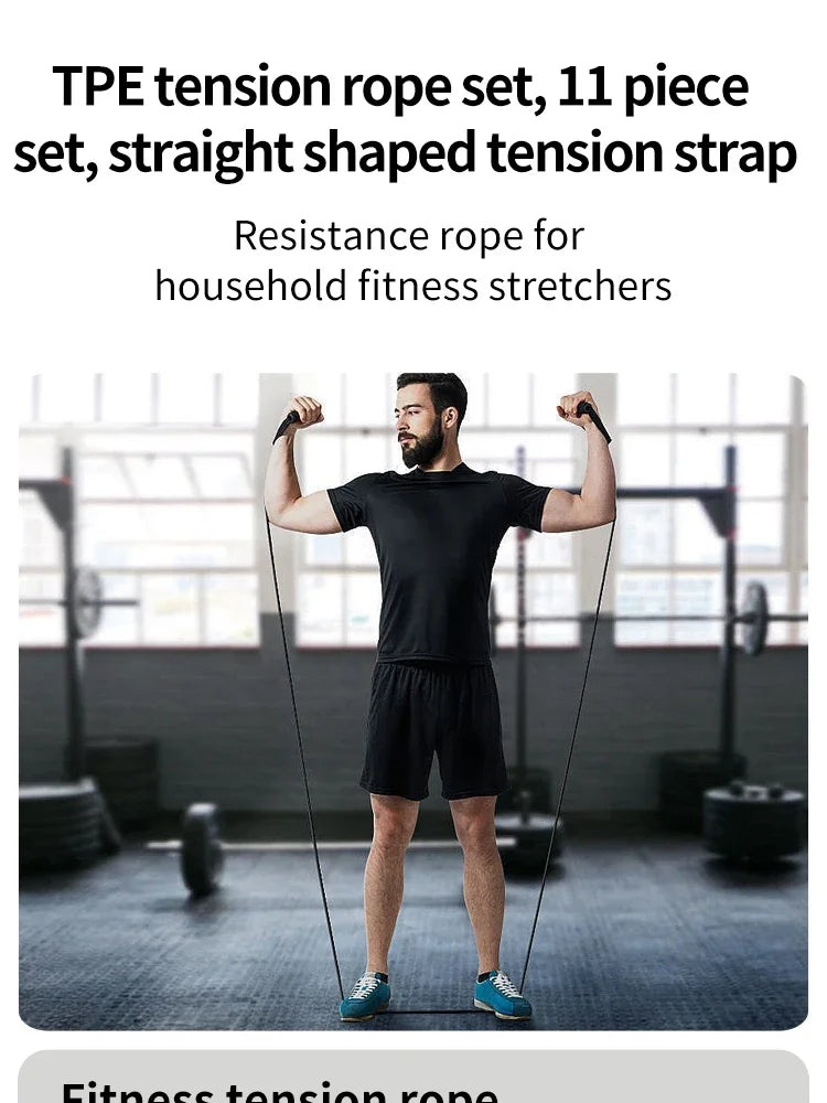 11-Piece Resistance Training Strap Set – Home Gym Fitness Bands - yourelevatedwellness