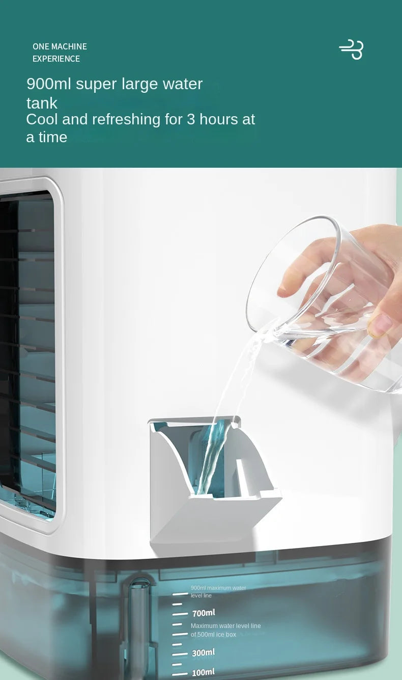 Desktop Air Conditioner Fan – Portable Ultrasonic Air Cooler with Night Light - yourelevatedwellness