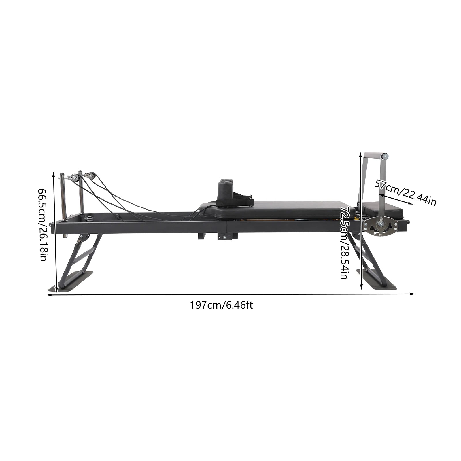 Foldable Steel Pilates Reformer Machine - yourelevatedwellness