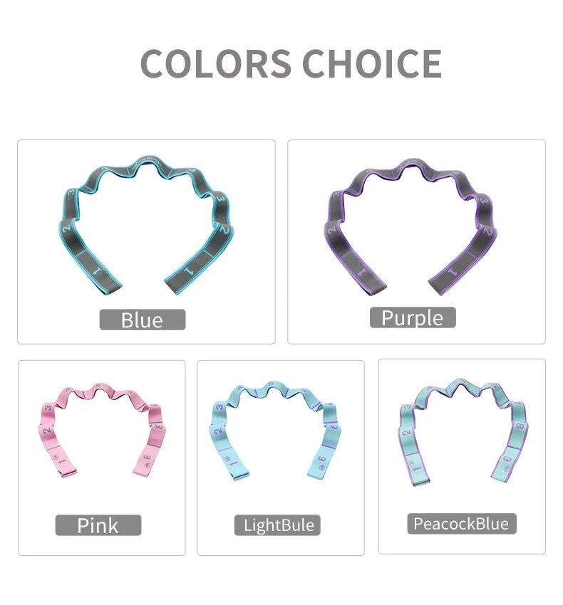 Elastic Yoga & Stretching Strap with Loops - yourelevatedwellness