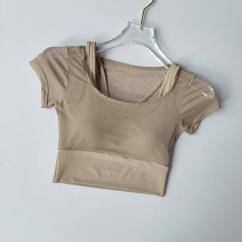 Women’s Yoga Fitness Suit – Quick-Dry Padded Sports Top - yourelevatedwellness