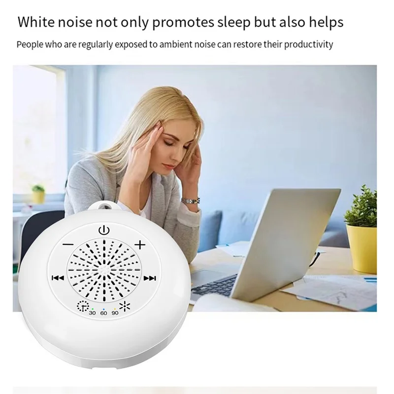 BTLIFE-White Noise Sound Machine Kids Sleep Sound Player With Colorful Light Timer Noise Player Timed Shutdown For Baby Adult yourelevatedwellness