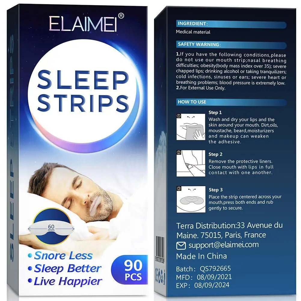 90pcs Anti-Snoring Mouth Tape Sleep Strips - yourelevatedwellness