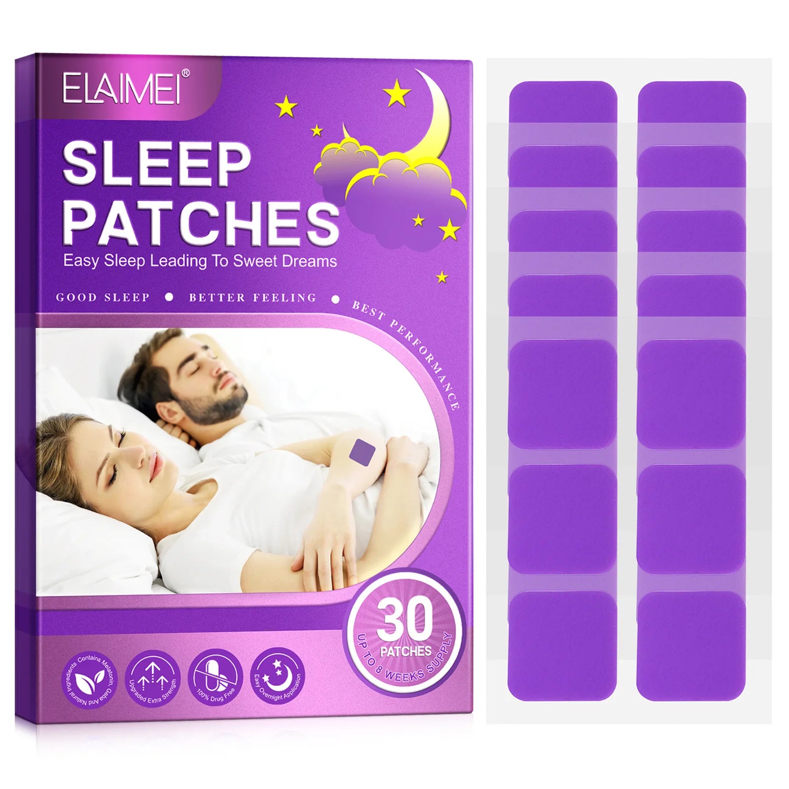 Plant-Based Night Sleep Patches – Natural Stress Relief - yourelevatedwellness